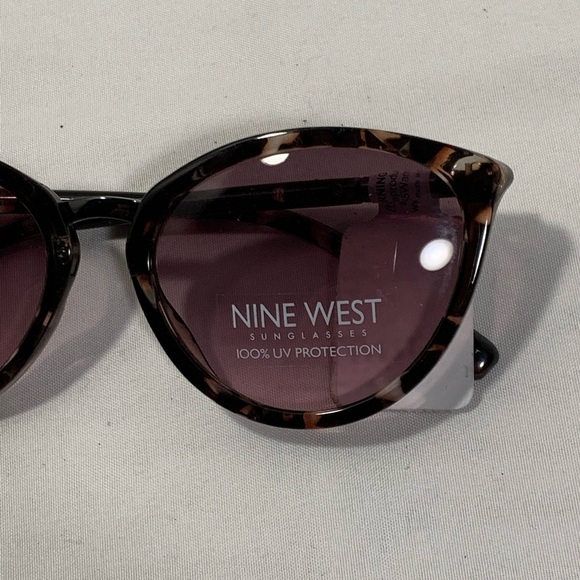 NWT Nine West Brown Marbled Rounded Cat’s Eye Sunglasses